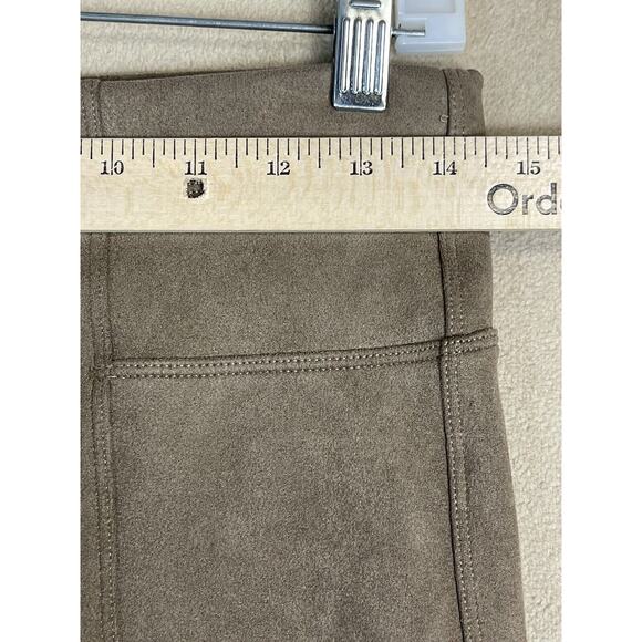 Spanx Pants Womens Medium Brown Faux Suede Leggings Mid Rise Adult - Picture 4 of 13